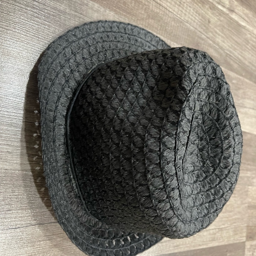 Black Fedora straw hat Medium festival summer - Picture 6 of 6